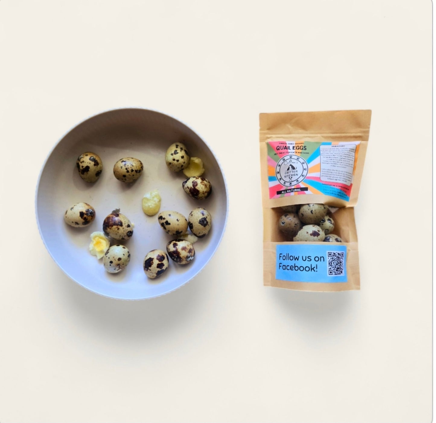 Freeze - Dried Quail Egg Pet Treats - Colton's Critter Kitchen