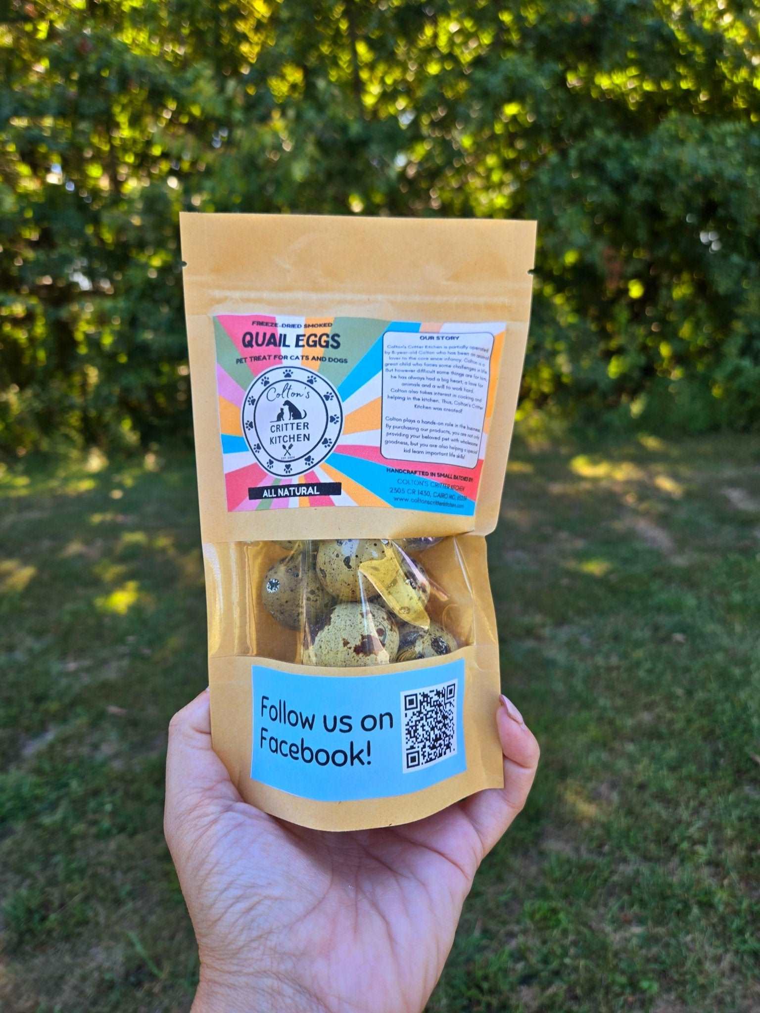 Freeze - Dried Quail Egg Pet Treats - Colton's Critter Kitchen