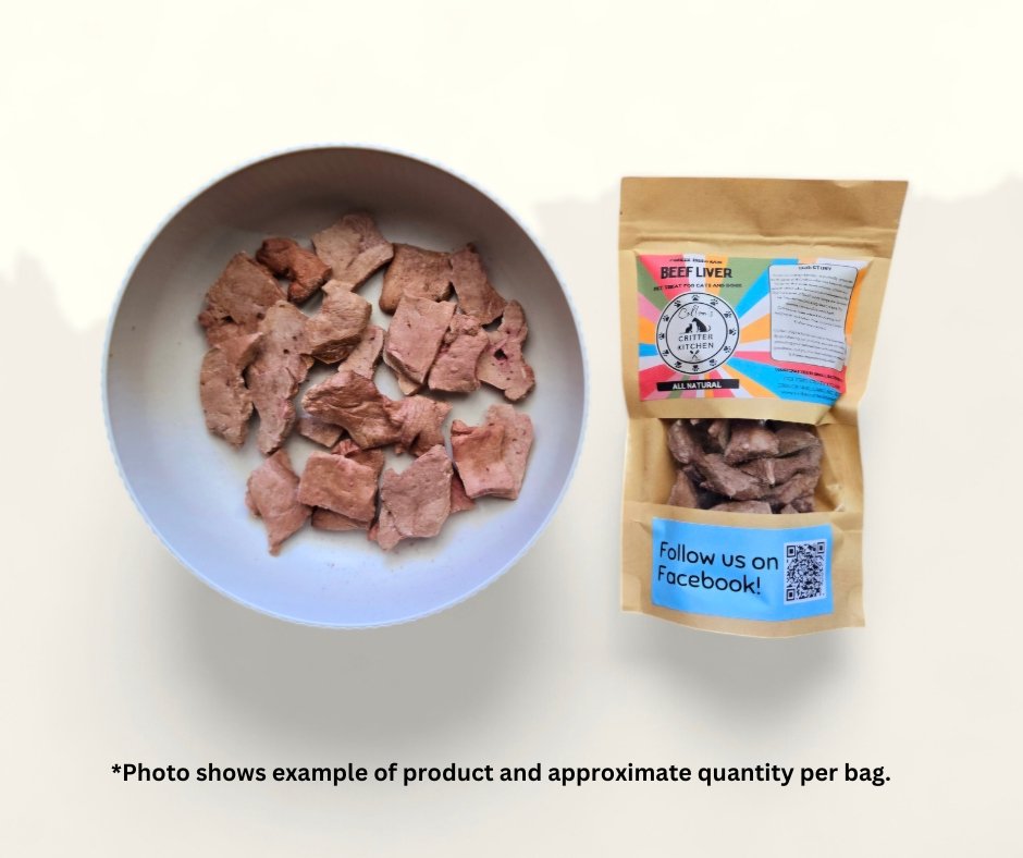 Freeze - Dried Raw Beef Liver Pet Treats - Colton's Critter Kitchen