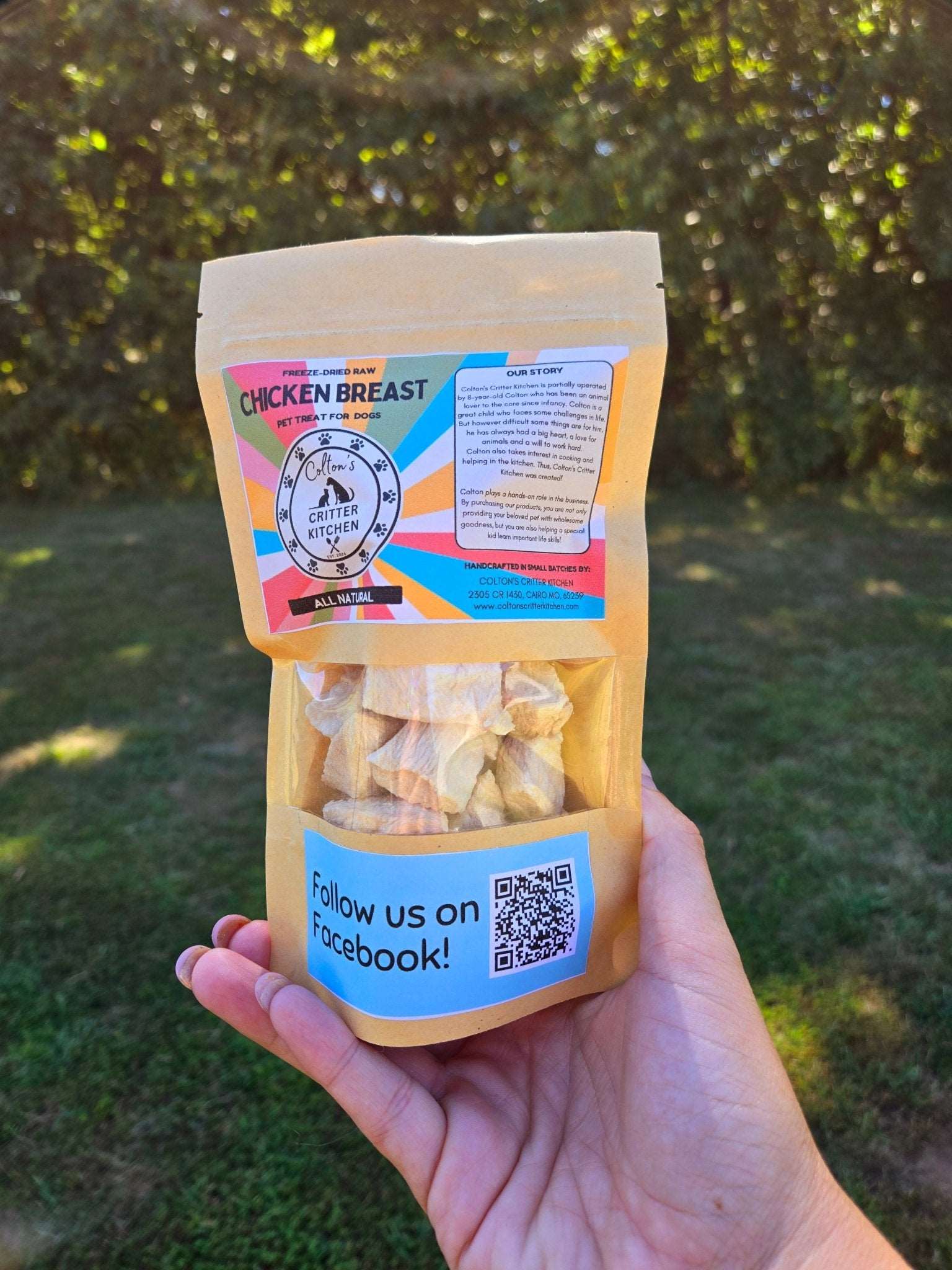 Freeze - Dried Raw Chicken Breast Pet Treats - Colton's Critter Kitchen