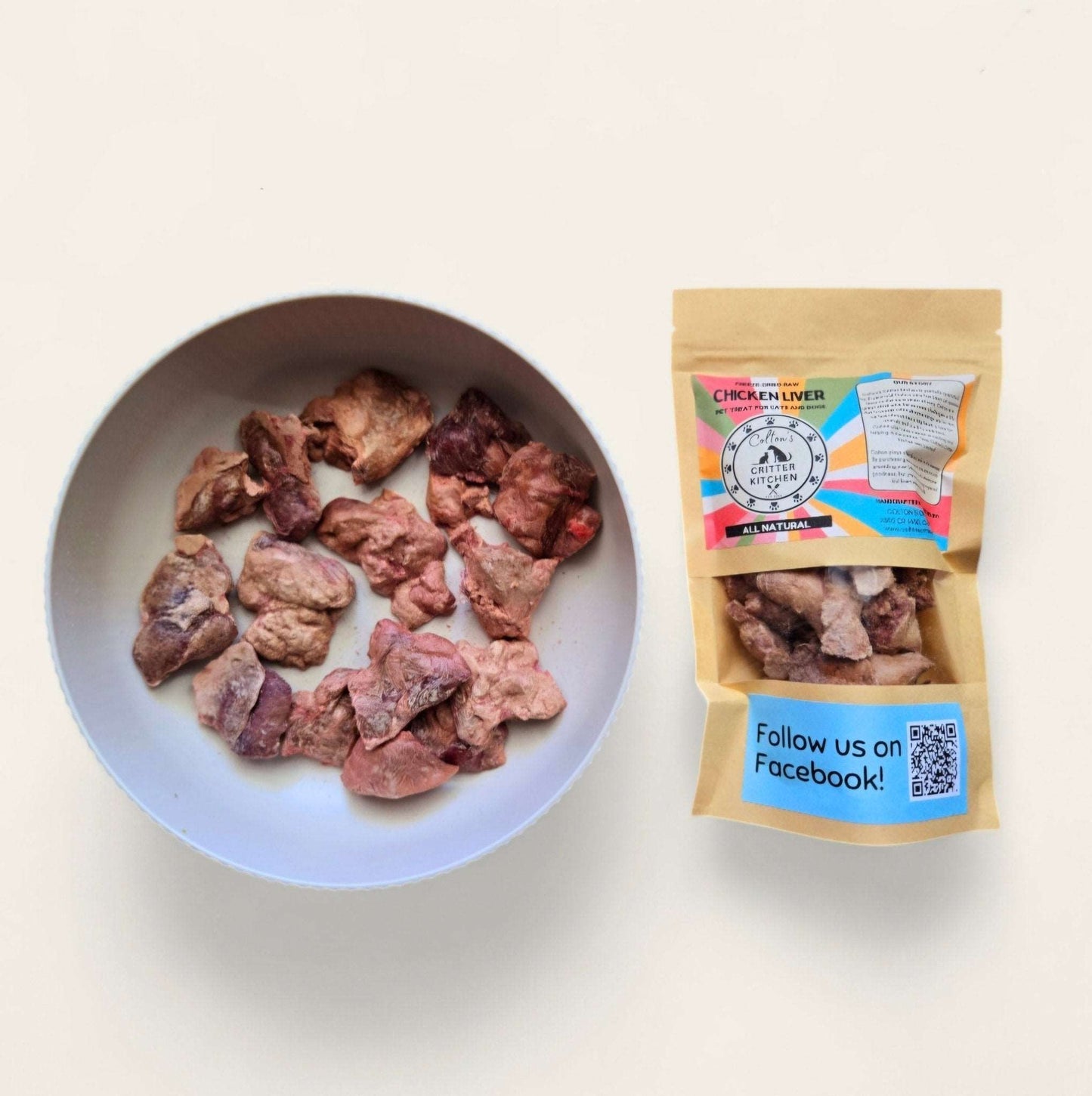 Freeze - Dried Raw Chicken Liver Pet Treats - Colton's Critter Kitchen